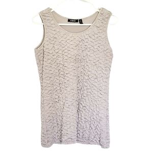 🟢1158 * Elementz Popcorn Crinkle Tank Top Gray Size M Vintage Y2K